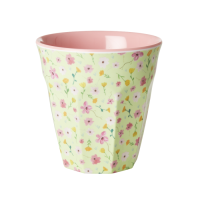 Green Flower Print Melamine Cup By Rice DK